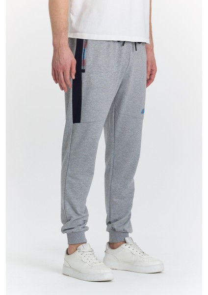 Erkek Pamuklu Baskılı Eşofman Altı Gri Melanj 5425-G modelleri