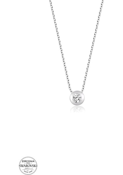 Swr Zirconia 0,36 Ct Minimal Kadın Gümüş Kolye