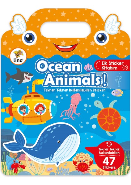 Tekrar Tekrar Kullanılabilen Ilk Sticker Kitabım Ocean Anımals LS-502