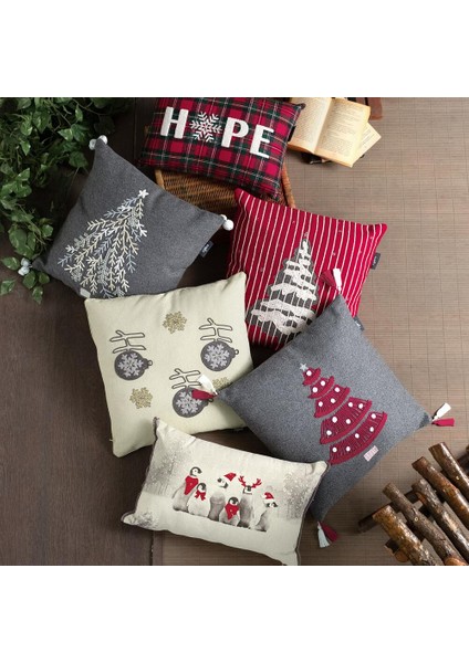Kolka Dekoratif Kırlent 45*45 cm Gri
