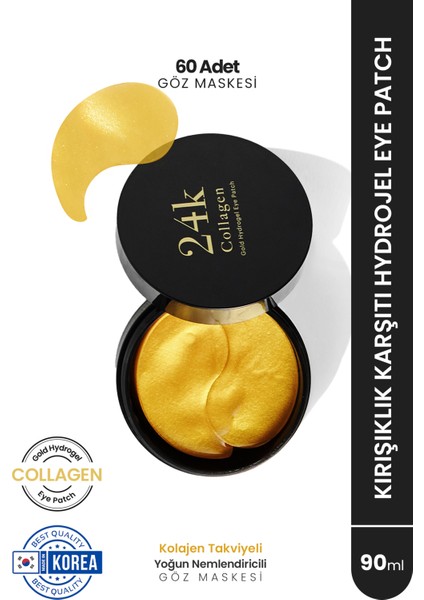 Gold Hydrogel Eye Patch - Collagen - 90 gr x 60 Adet