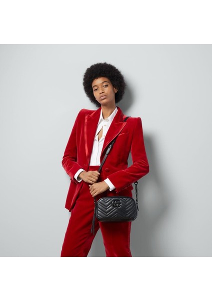 Gg Marmont Black Small Shoulder Bag indirimleri