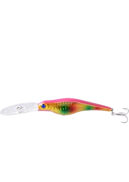 Uzun Dudak 3D Solungaç Yağ Göbek Gerçekçi Tasarım Zoka Yapay Balık 13CM 10.6g Derin Jerkbait Wobbler Yüzme Yapay Pesca Yem 1 Adet