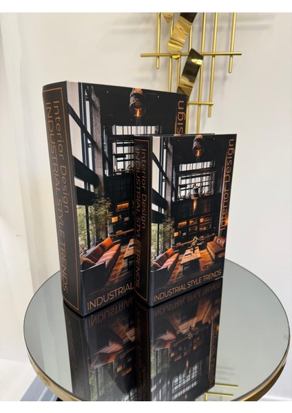 Dekoratif Baskılı Ahşap Kitap Kutu AKSH-PU20855 Set modelleri