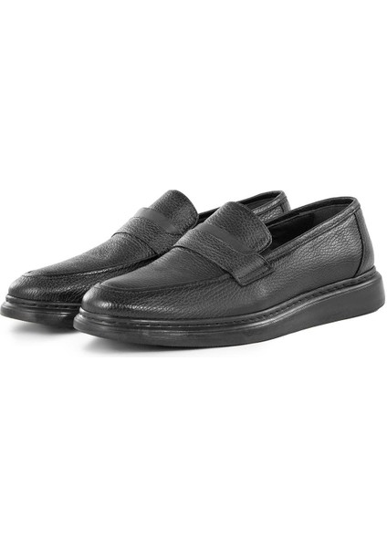 Frio Hakiki Deri Erkek Günlük Loafer Ayakkabı - Siyah modelleri
