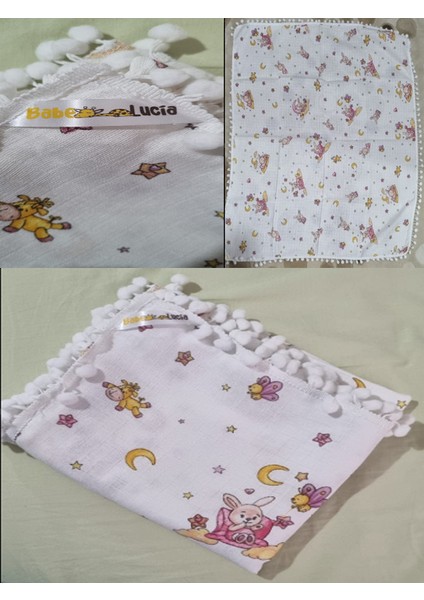 Müslin Bebek Örtüsü 90 x 90 cm Doğal ve Yumuşak!