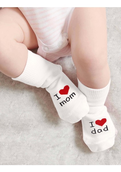 Mom Dad 3'lü Penye Soket Çorap 10123 Ekru fiyatları