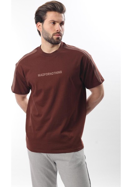 Acı Kahve Bisiklet Yaka Baskılı Erkek T-Shirt E7110 fiyatları