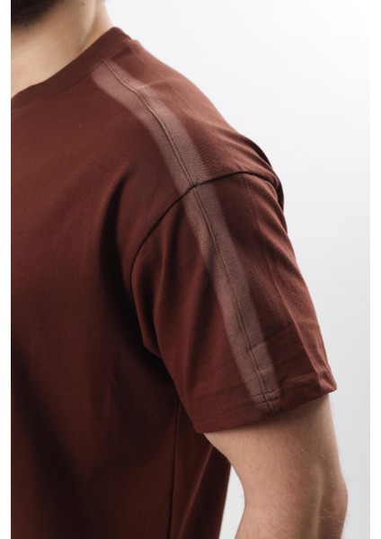 Acı Kahve Bisiklet Yaka Baskılı Erkek T-Shirt E7110 modelleri