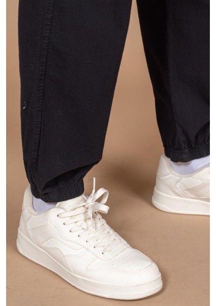 Erkek Ham Bez Rahat Kalıp Natural Pamuk Lastikli Paça Eşofman Alt Pantolon 2045 modelleri