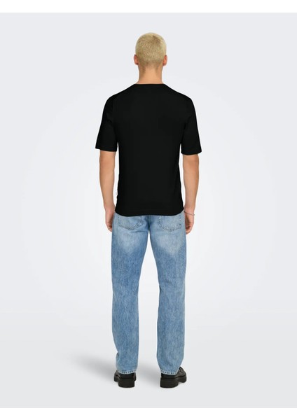 Erkek Yuvarlak Yaka Basic Örme T-Shirt - 22022928