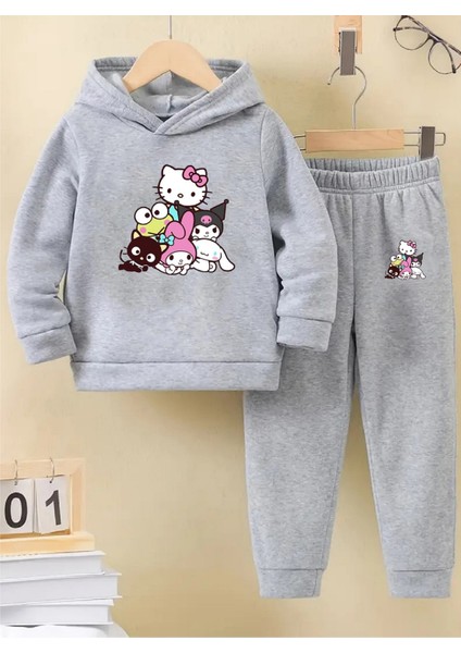 Kışlık Kız Çocuk Eşofman Takımı 5 6 7 8 9 10 11 12 Yaş Best Friends Hello Kitty Kuromi Melody