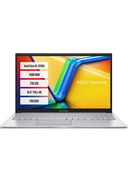 Vivobook 15 X1504VA-NJ1422-05 Intel Core I5-1335U 16GB 2tb SSD 15.6'' Freedos Taşınabilir Bilgisayar