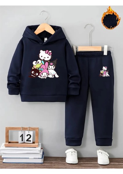 Kışlık Kız Çocuk Eşofman Takımı 5 6 7 8 9 10 11 12 Yaş Best Friends Hello Kitty Kuromi Melody