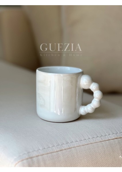 Pearl Boncuk Mug | El Yapımı Seramik Bardak Kupa | 300 ml | 1 Adet