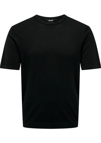Erkek Yuvarlak Yaka Basic Örme T-Shirt - 22022928
