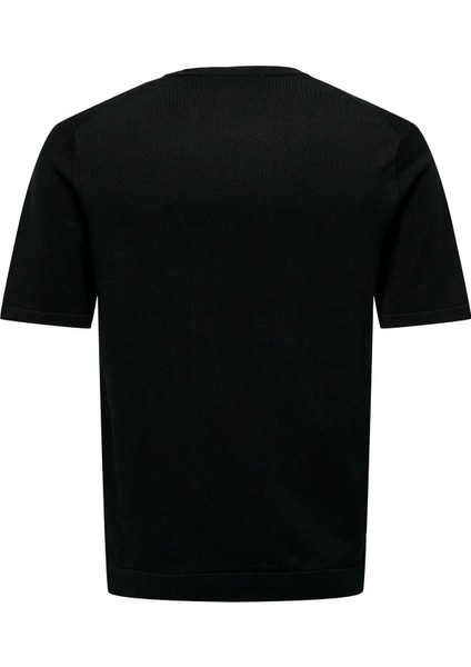 Erkek Yuvarlak Yaka Basic Örme T-Shirt - 22022928