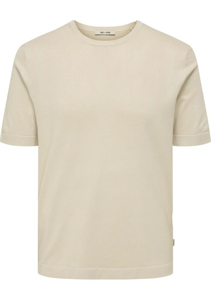 Erkek Yuvarlak Yaka Basic Örme T-Shirt - 22022928