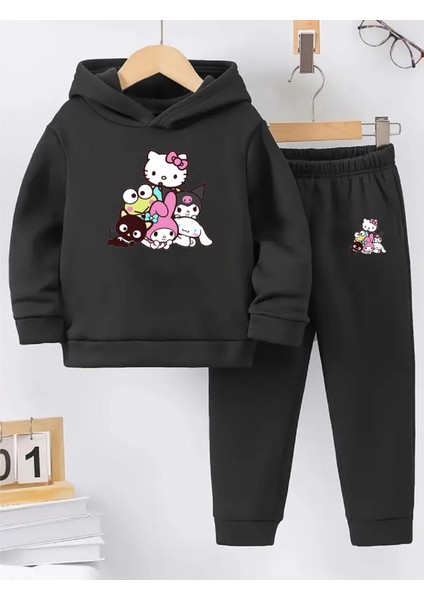 Kışlık Kız Çocuk Eşofman Takımı 5 6 7 8 9 10 11 12 Yaş Best Friends Hello Kitty Kuromi Melody