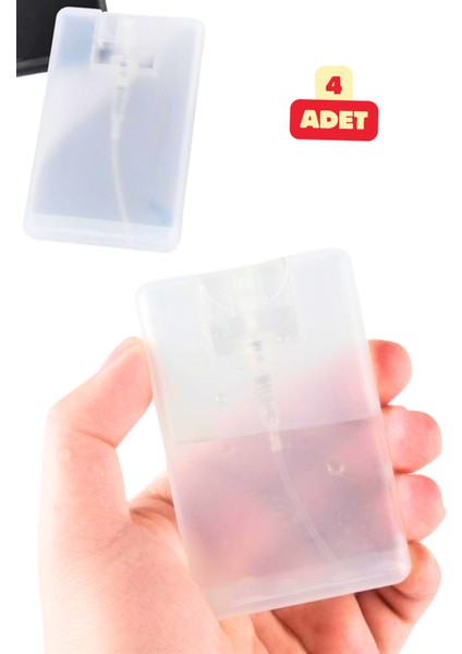 4 Adet 20 ml Şeffaf Parfüm Şişesi Doldurulabilir Taşınabilir Mini Seyahat Cep Boy Kolonya Şişesi