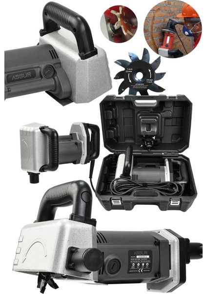 2000 W Kanal Açma Makinası Ağır Şantiye Seri Kullanım Turbo Motor