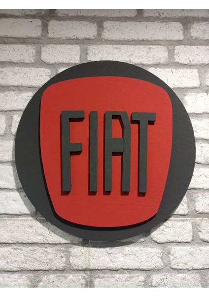 Fıat Logo 50 x 50 cm Fıat Araba Logosu | Fıat Marka Logosu | 3D Fıat Logo modelleri