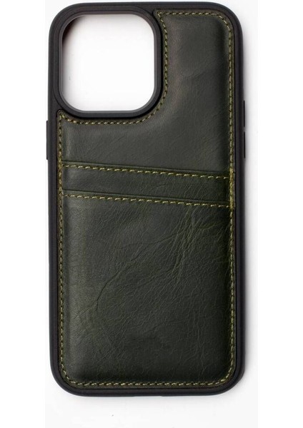 El Yapımı Hakiki Deri İphone 15 Plus Back Cover CC Kılıfı modelleri