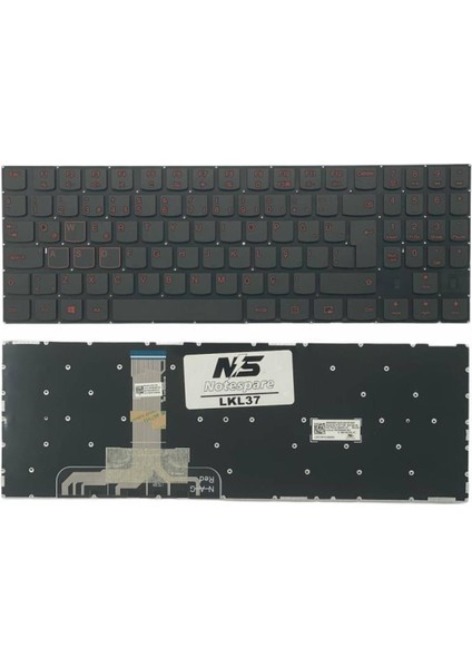 Lenovo ile Uyumlu Legion Y7000 2019 81NS Notebook Klavye Siyah Tr
