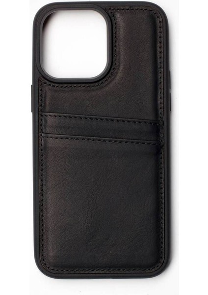 El Yapımı Hakiki Deri İphone 15 Plus Back Cover CC Kılıfı modelleri