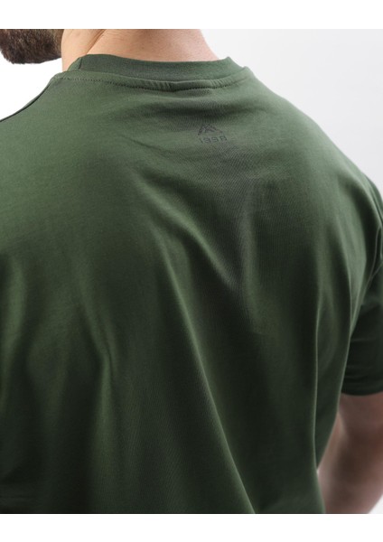 Haki Baskılı Nakış Detaylı Erkek T-Shirt E7108 fırsatları
