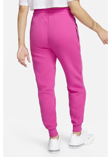 Sportswear Tech Fleece Standart Fit Mid Rise Jogger Kadın Eşofman Altı Fuşya fiyatları