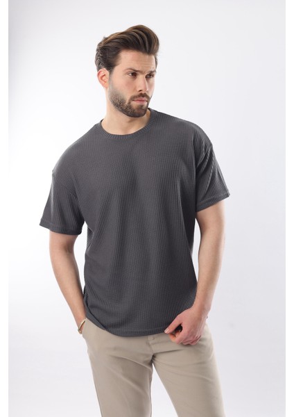 Füme Bisiklet Yaka Erkek T-Shirt E7127 fiyatları