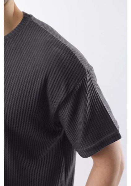 Füme Bisiklet Yaka Erkek T-Shirt E7127 modelleri