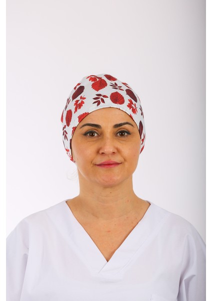 Yaprak Desenli Medikal Cerrahi Bone Likralı Hastane Hemşire Doktor