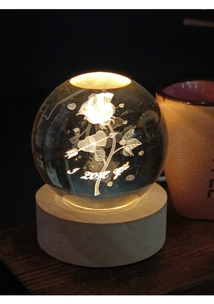 Işıklı Tasarımlı Cam Küre (Satürn, Yonca, I Love You) fiyatları