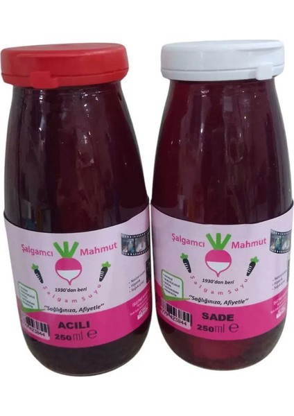 - 24 adet 250 ML Cam Şişede Taneli Doğal Şalgam (Acılı/Acısız)