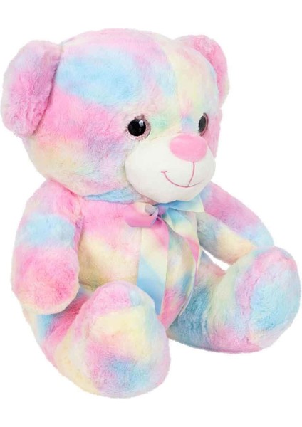 4771 Gökkuşağı Renkli Peluş Ayı 45 cm -Sunman fiyatları