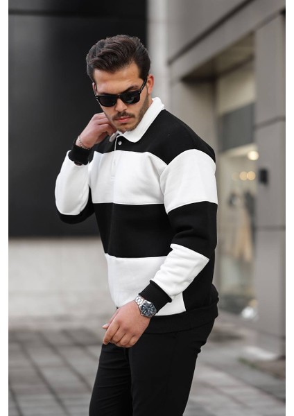 3 Ip Parçalı Düğmeli Polo Yaka Sweat