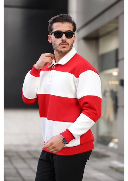 3 Ip Parçalı Düğmeli Polo Yaka Sweat