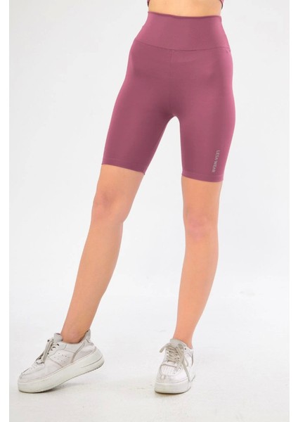 Biker Sporcu Şort - Pembe