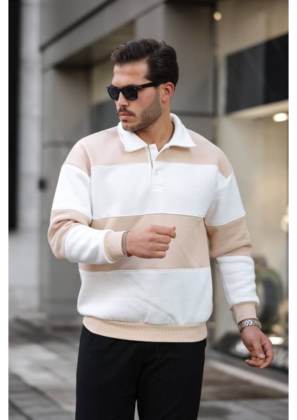 3 Ip Parçalı Düğmeli Polo Yaka Sweat