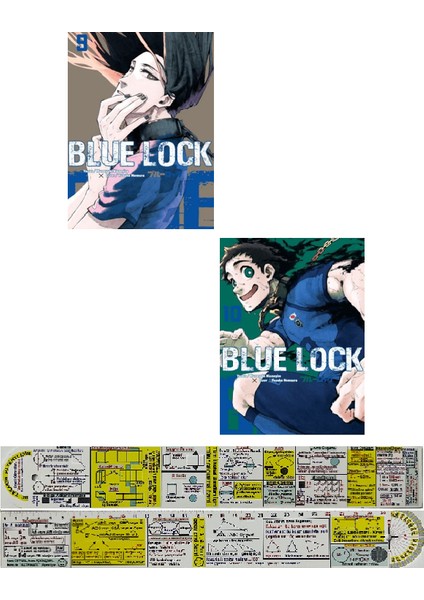 Blue Lock 9. 10. Ciltler Manga Seti (Matematik Öğreten Cetvel) - Muneyuki Kaneşiro