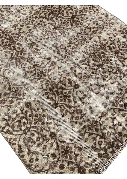 El Dokuma Eskitme Vintage Halı 105X193 Kahverengi Ince Halı fiyatları