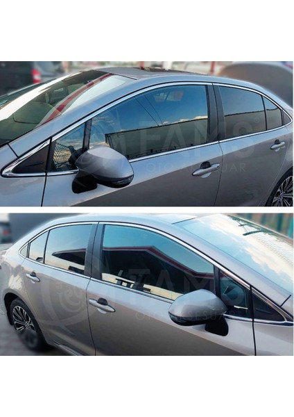 Toyota Corolla Uyumlu 2020 Üzeri Krom Cam Çıtası 8 Parça Paslanmaz Çelik fırsatları