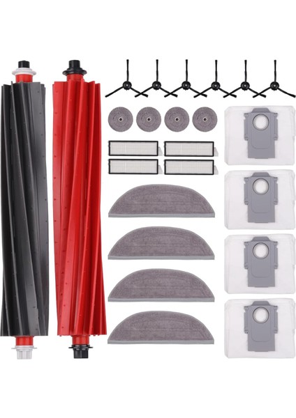 S8 Maxv Ultra Robot Süpürge Ana Yan Fırça Hepa Filtre Paspas Bezi Toz Torbaları Yedek Yedek Parçalar (Yurt Dışından)