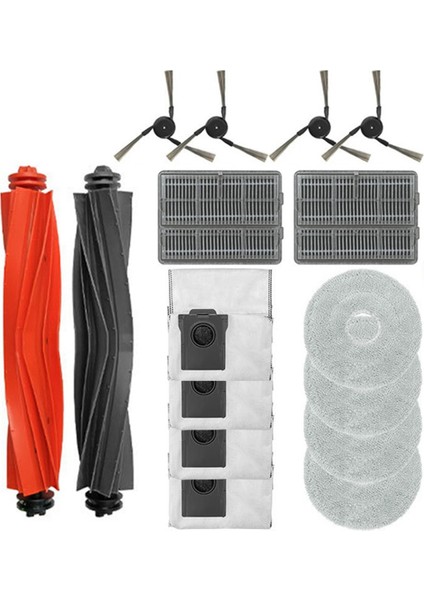 X40 Pro Ultra Robot Süpürge Ana Fırça Paspas Hepa Filtre Toz Torbası Aksesuarları Yedek Yedek Parçalar (Yurt Dışından)