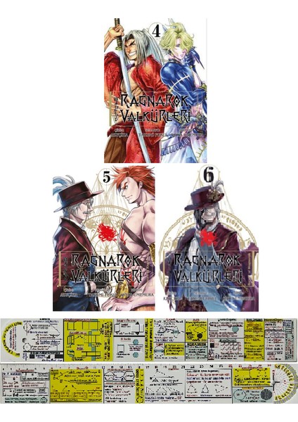 Ragnarok Valkürleri 4. 5. 6. Ciltler Manga Seti (Matematik Öğreten Cetvel) - Ayzçika