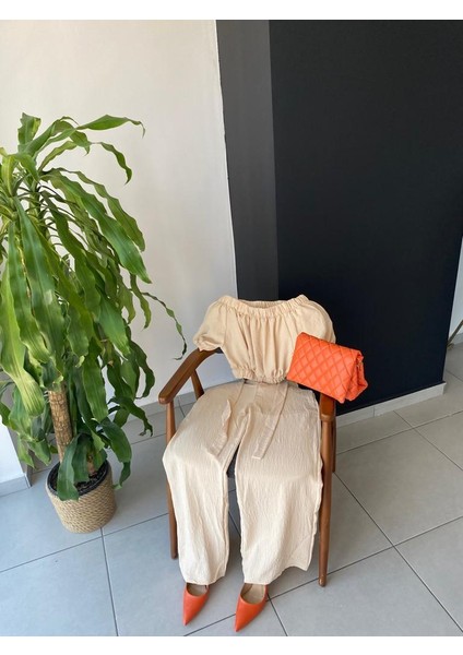 Madonna Yakalı Takım - Bej modelleri