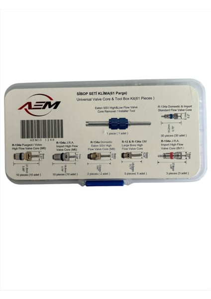 Sibop Seti Klima AEM13-1240 Üniversal Tüm Araçlara Uygundur.