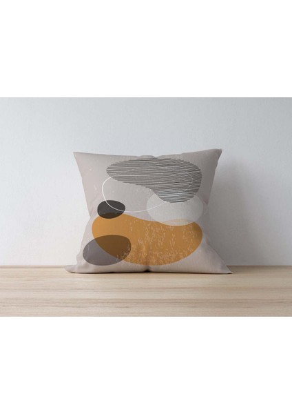 4'lü Kırlent Kılıfı Seti Soyut Turuncu Çift Yüzlü Athira Home Art indirimleri